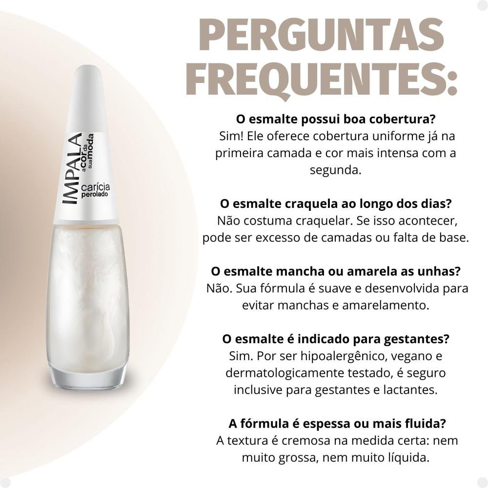 Esmalte Perolado Impala A Cor Da Sua Moda Carícia 7,5ml Carícia 7