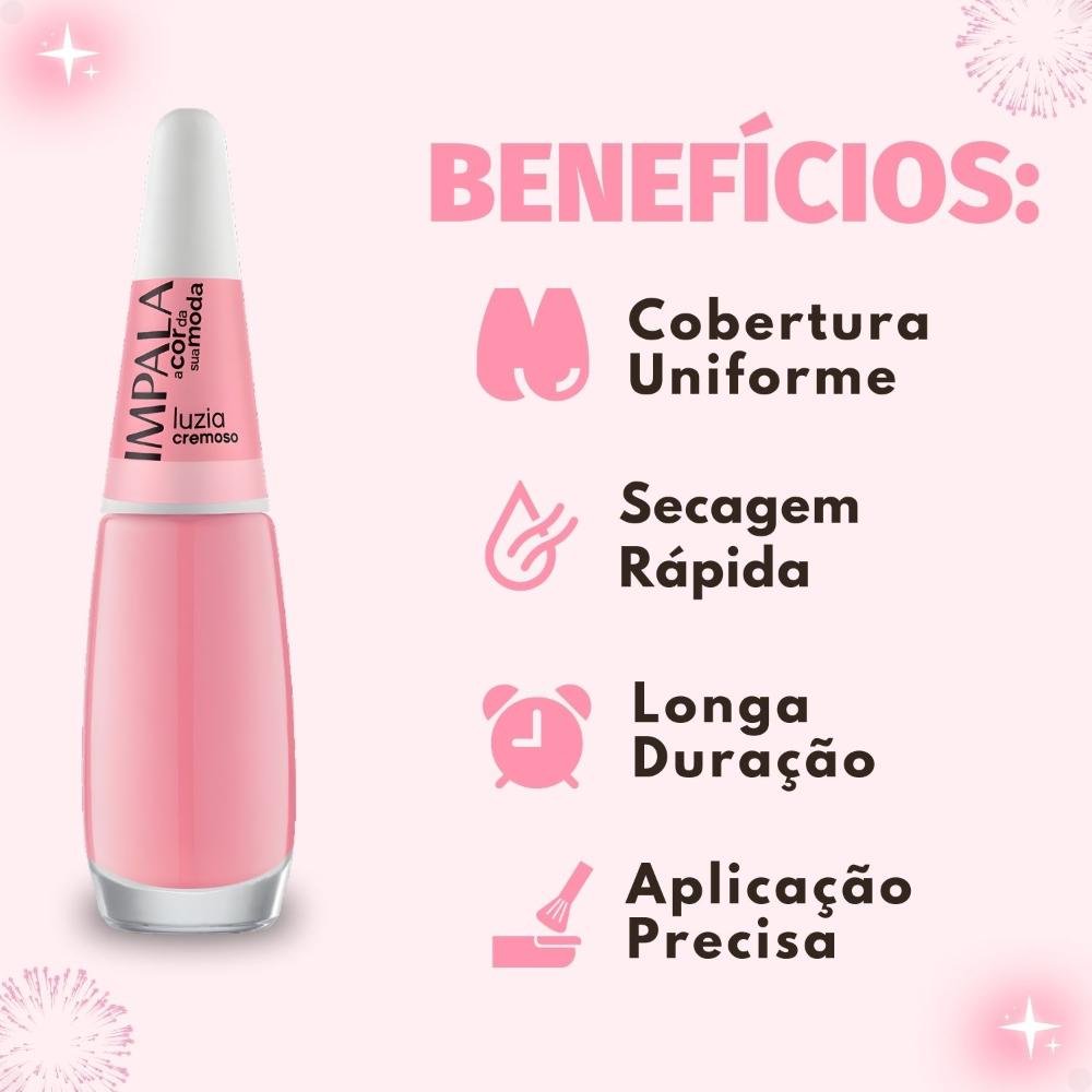 Esmalte Cremoso Impala A Cor Da Sua Moda Luzia 7,5ml Luzia 2