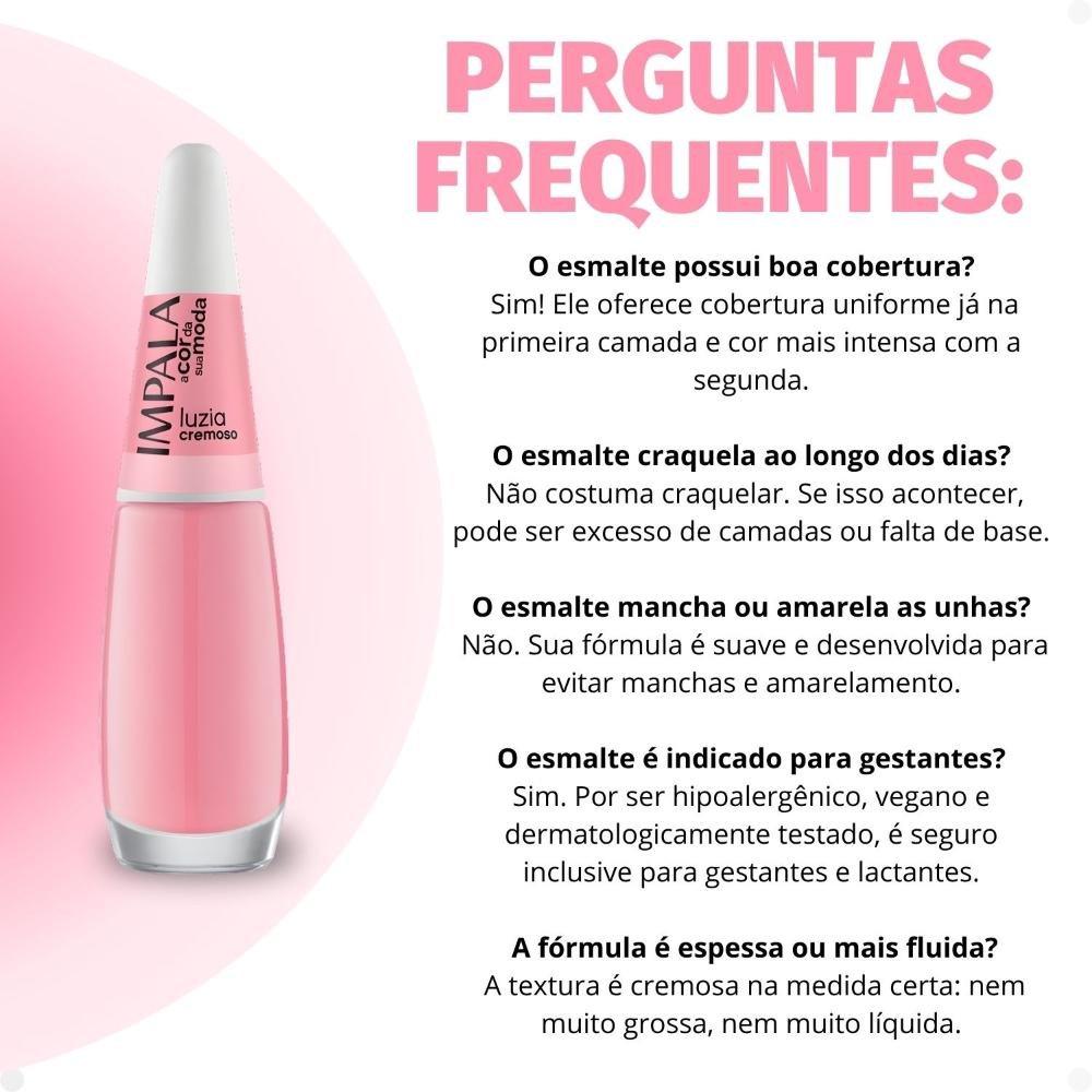 Esmalte Cremoso Impala A Cor Da Sua Moda Luzia 7,5ml Luzia 7