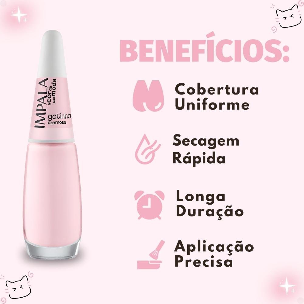 Esmalte Cremoso Impala A Cor Da Sua Moda Gatinha 7,5ml Gatinha 2