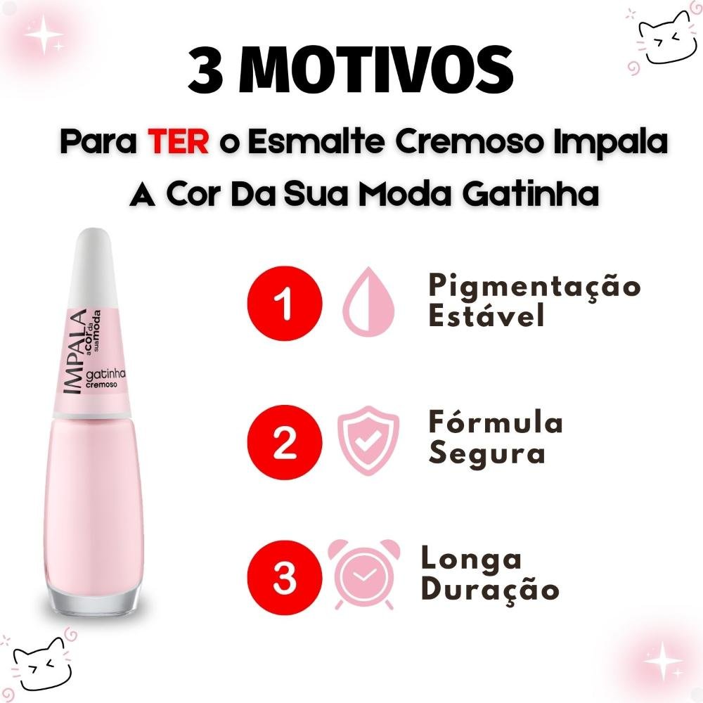 Esmalte Cremoso Impala A Cor Da Sua Moda Gatinha 7,5ml Gatinha 5