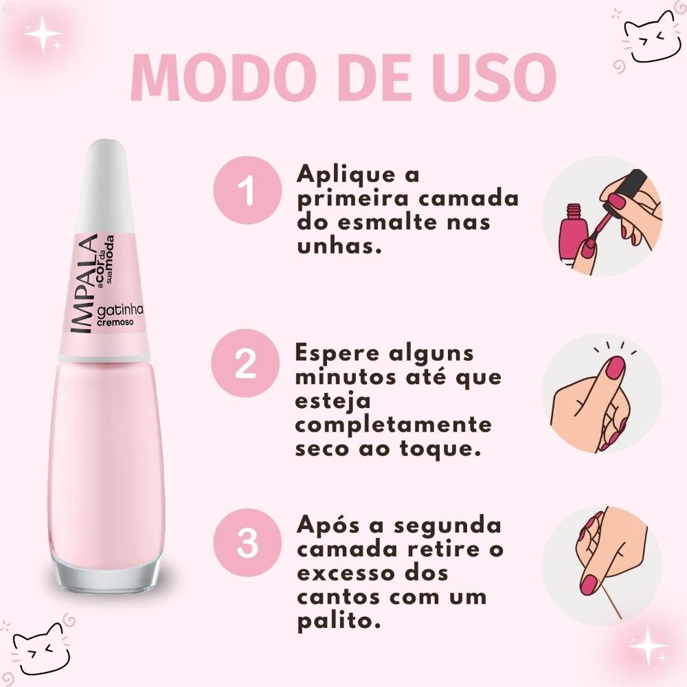 Esmalte Cremoso Impala A Cor Da Sua Moda Gatinha 7,5ml Gatinha 6