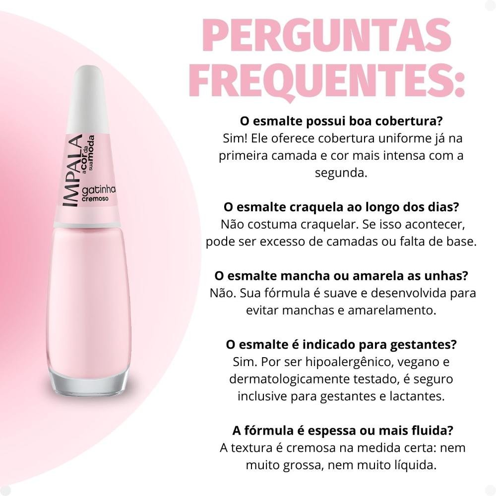 Esmalte Cremoso Impala A Cor Da Sua Moda Gatinha 7,5ml Gatinha 7