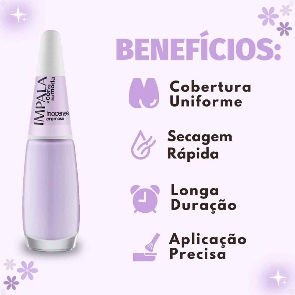 Esmalte Cremoso Impala A Cor Da Sua Moda Inocense 7,5ml Inocense 2