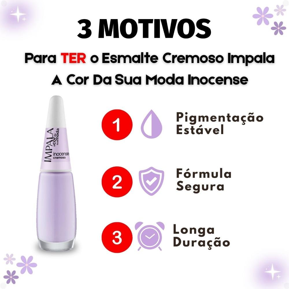 Esmalte Cremoso Impala A Cor Da Sua Moda Inocense 7,5ml Inocense 5