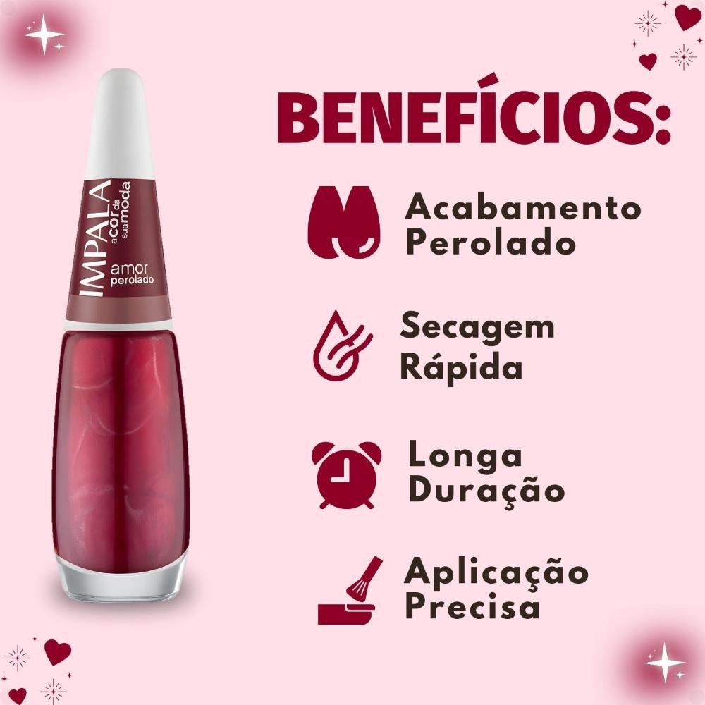 Esmalte Perolado Impala A Cor Da Sua Moda Amor 7,5ml Amor 2