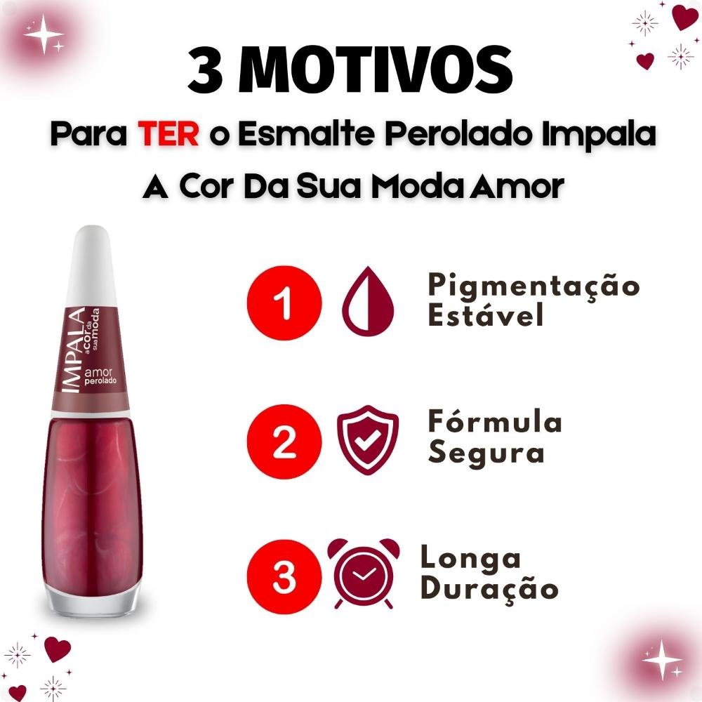 Esmalte Perolado Impala A Cor Da Sua Moda Amor 7,5ml Amor 5