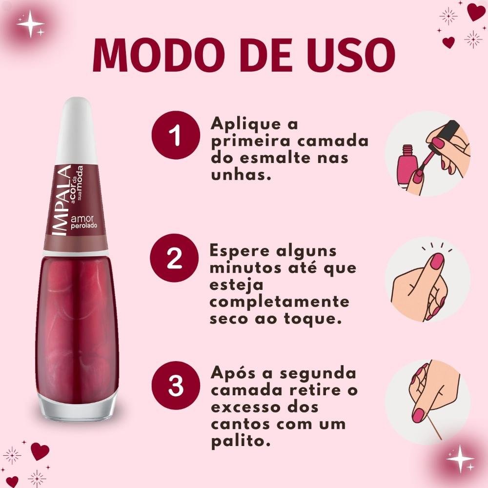 Esmalte Perolado Impala A Cor Da Sua Moda Amor 7,5ml Amor 6