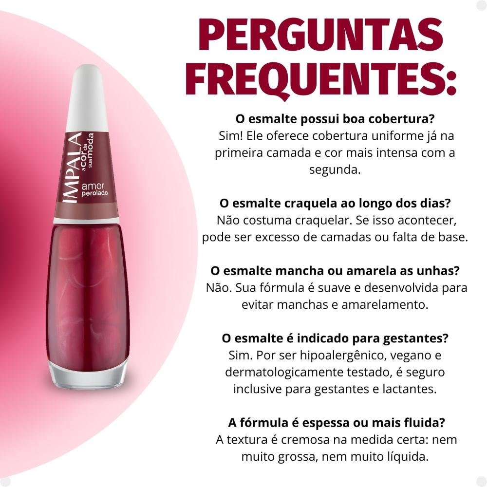 Esmalte Perolado Impala A Cor Da Sua Moda Amor 7,5ml Amor 7