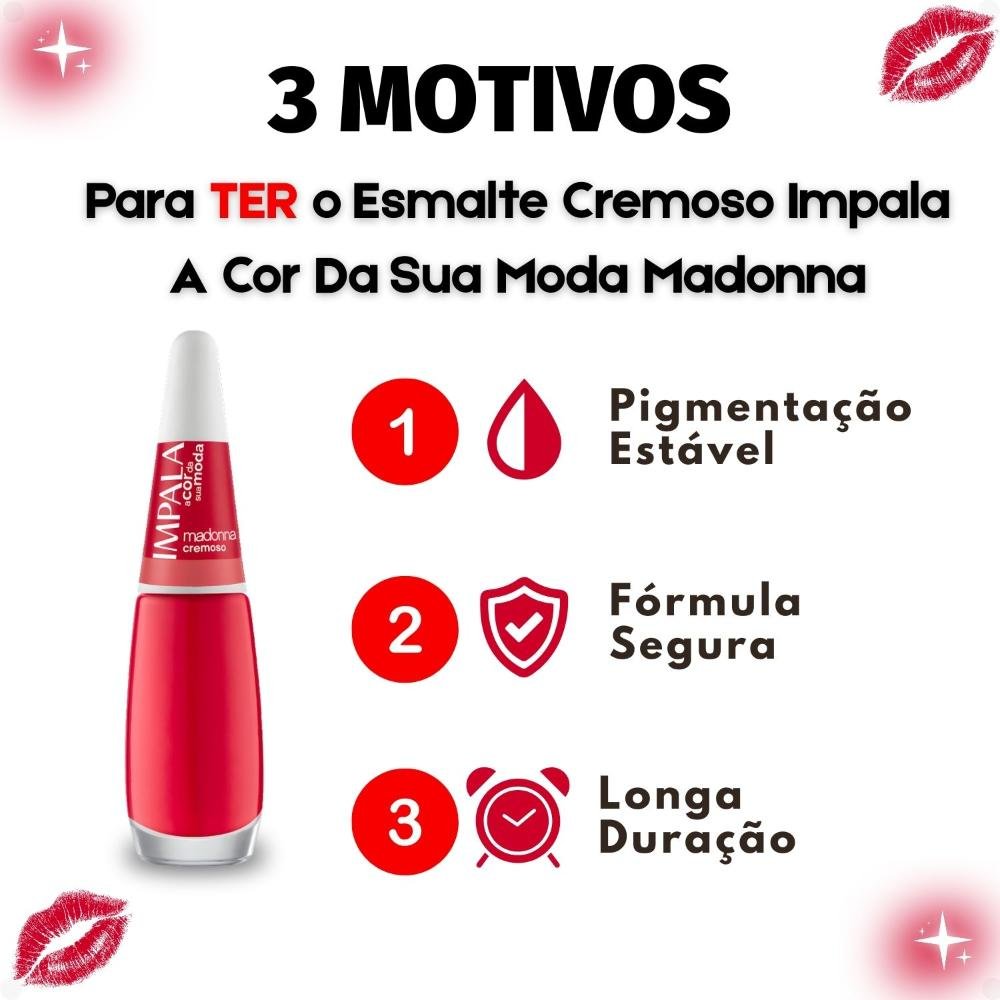 Esmalte Cremoso Impala A Cor Da Sua Moda Madonna 7,5ml Madonna 5