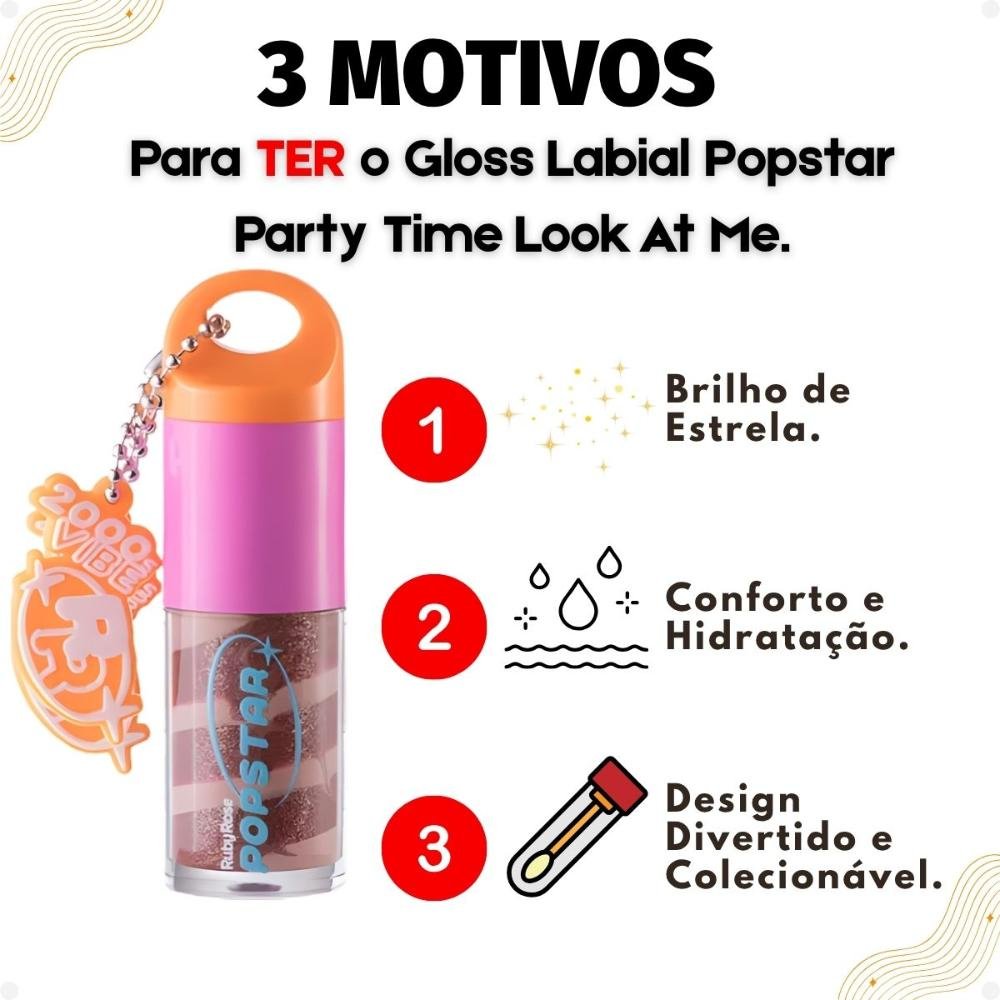 Gloss Labial Ruby Rose Popstar Party Time Deja Vu Hb-l6406-5 Deja Vu 4