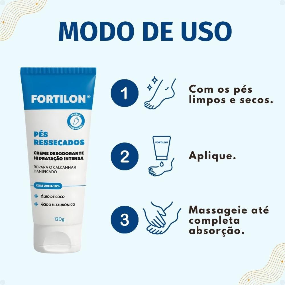 Creme Desodorante Dailus Fortilon Hidratação Intensa Pés Ressecados 120g 120g 5