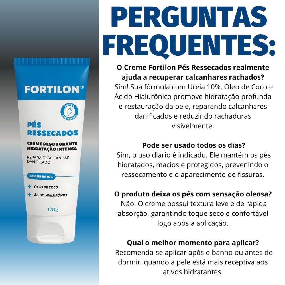 Creme Desodorante Dailus Fortilon Hidratação Intensa Pés Ressecados 120g 120g 6