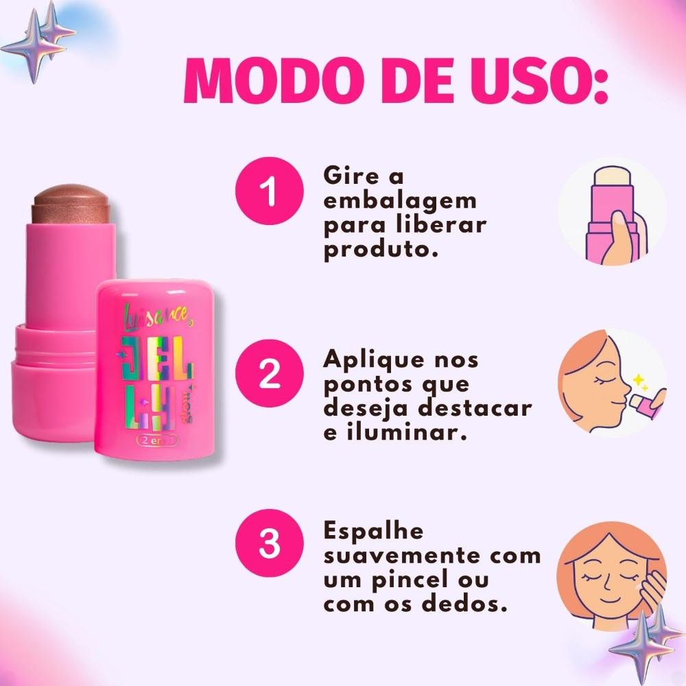 Iluminador Luisance Jelly Glow 2 Em 1 Rose Glitz L3293 Rose Glitz 7