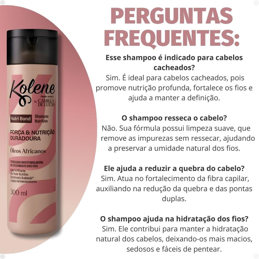Shampoo Kolene By Camilla De Lucas Nutri Bond 300ml 300ml 7