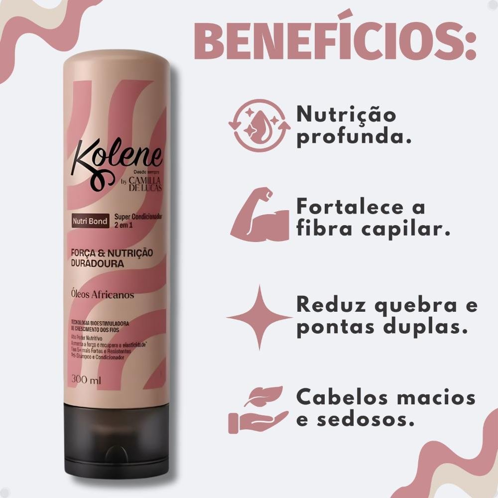 Super Condicionador 2 Em 1 Kolene By Camilla De Lucas Nutri Bond 300ml 300ml 2