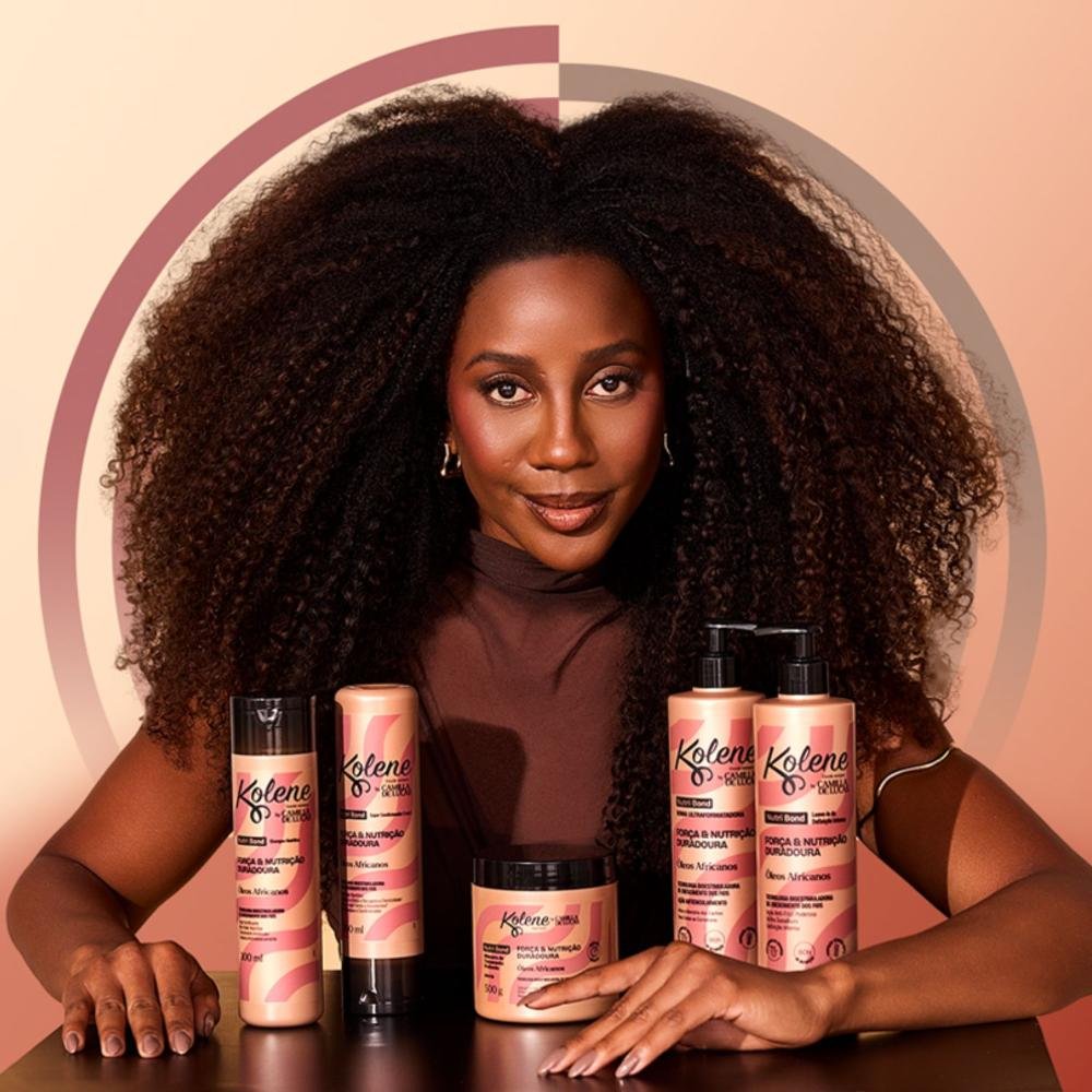 Kit Kolene By Camilla De Lucas Nutri Bond: Shampoo 300ml, Máscara 500g, Leave-in 500ml e Goma Capilar 500ml ÚNICO 5