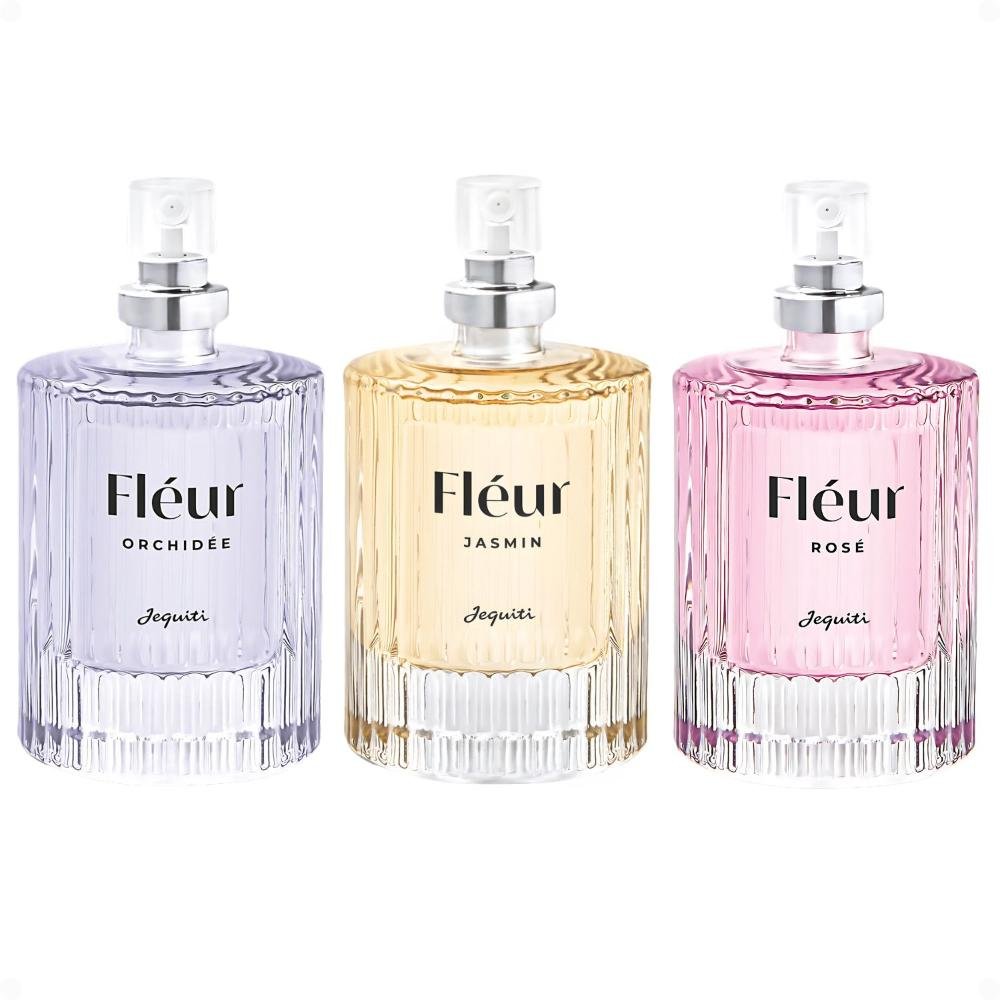Kit Jequiti Colônia Feminina Fléur: Orchidée, Jasmin e Rosé 25ml ÚNICO 3