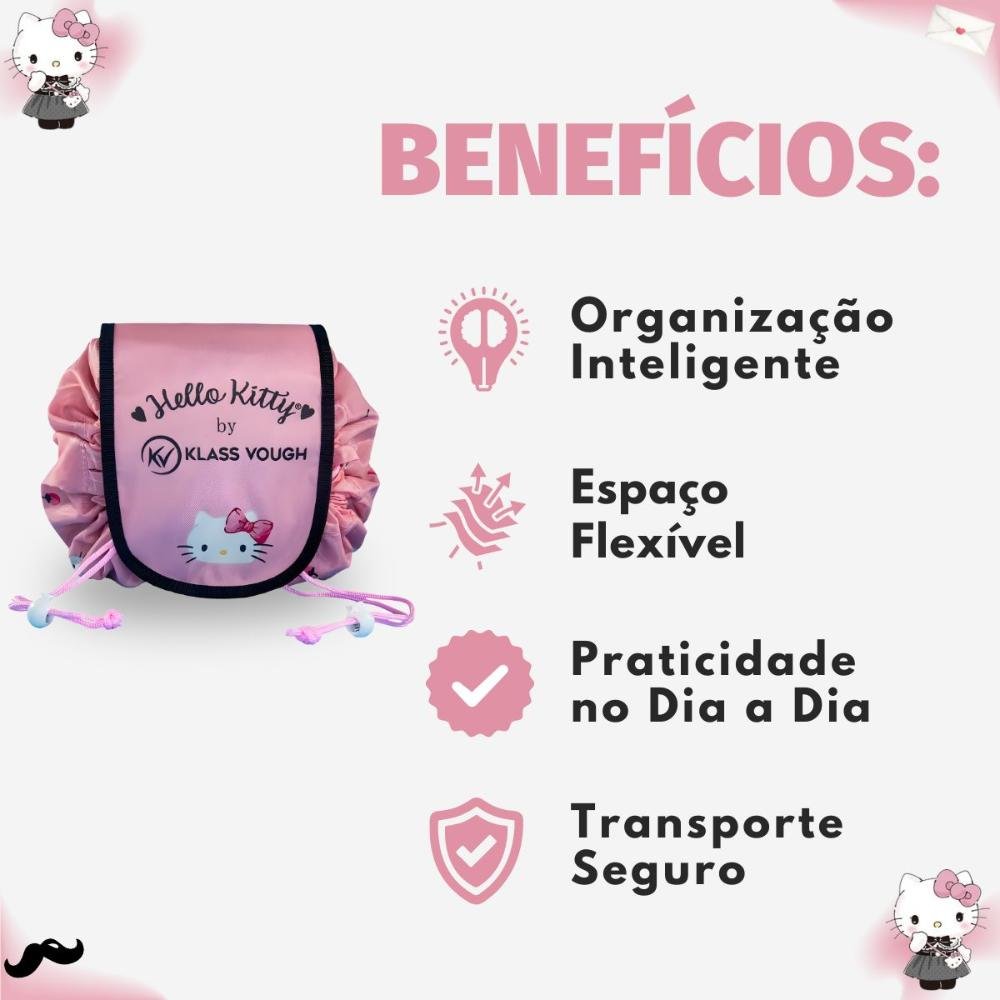 Necessaire Paraquedas Hello Kitty by Klass Vough Ref. KCHK-40 ÚNICO 2