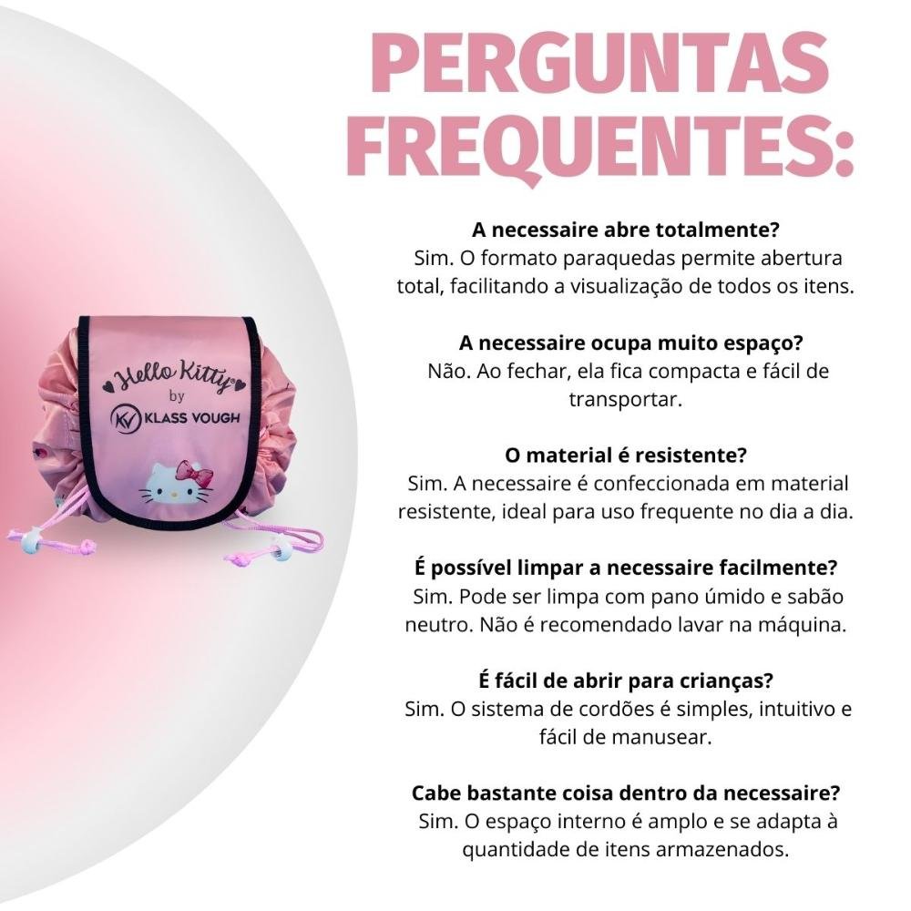 Necessaire Paraquedas Hello Kitty by Klass Vough Ref. KCHK-40 ÚNICO 7