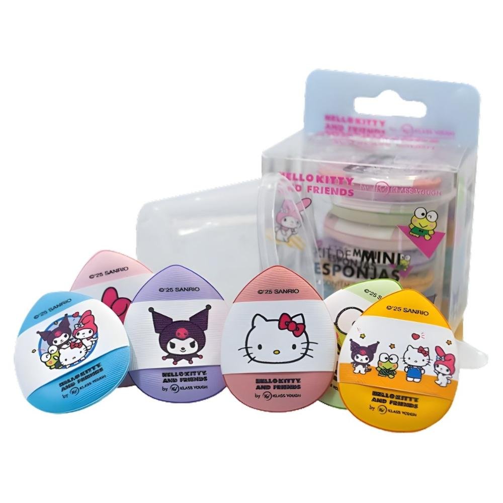 Kit com 6 Mini Esponjas Hello Kitty and Friends by Klass Vough Ref. PFHK-05