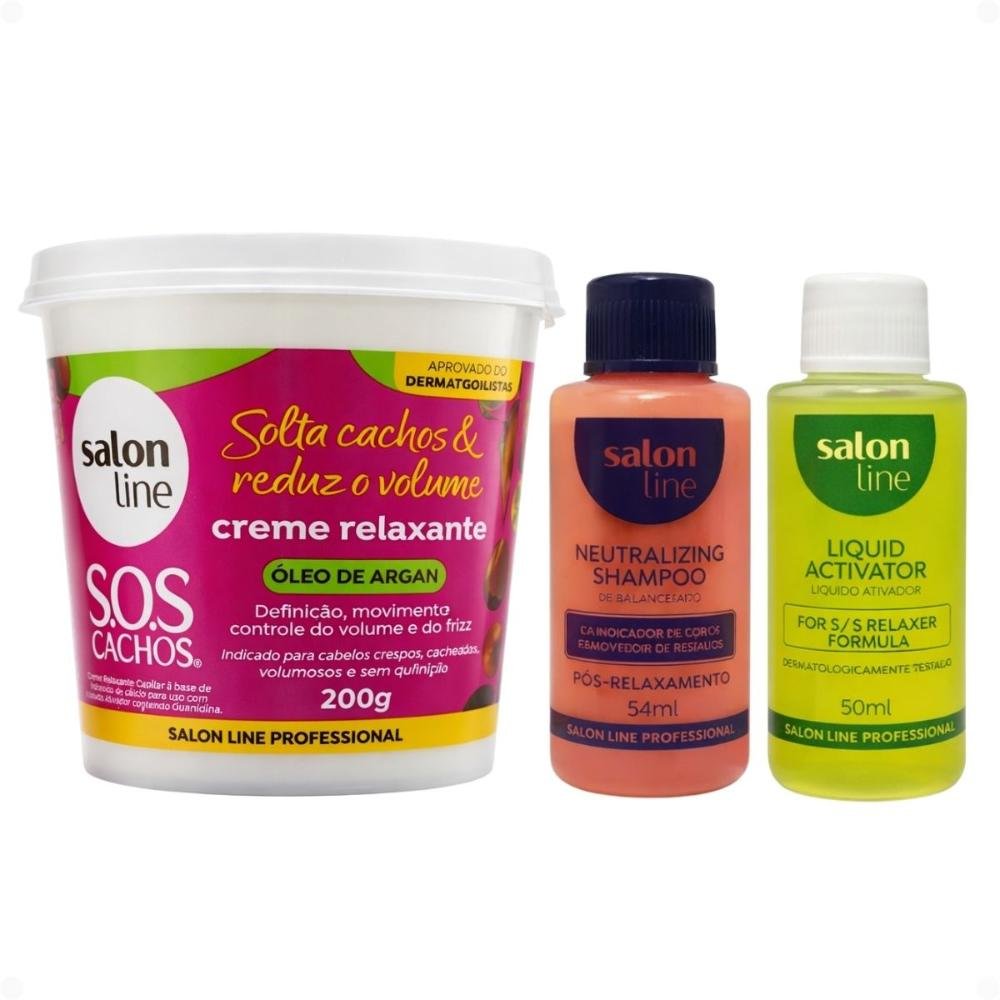 Creme Relaxante Salon Line Sos Cachos Óleo de Argan ÚNICO 4