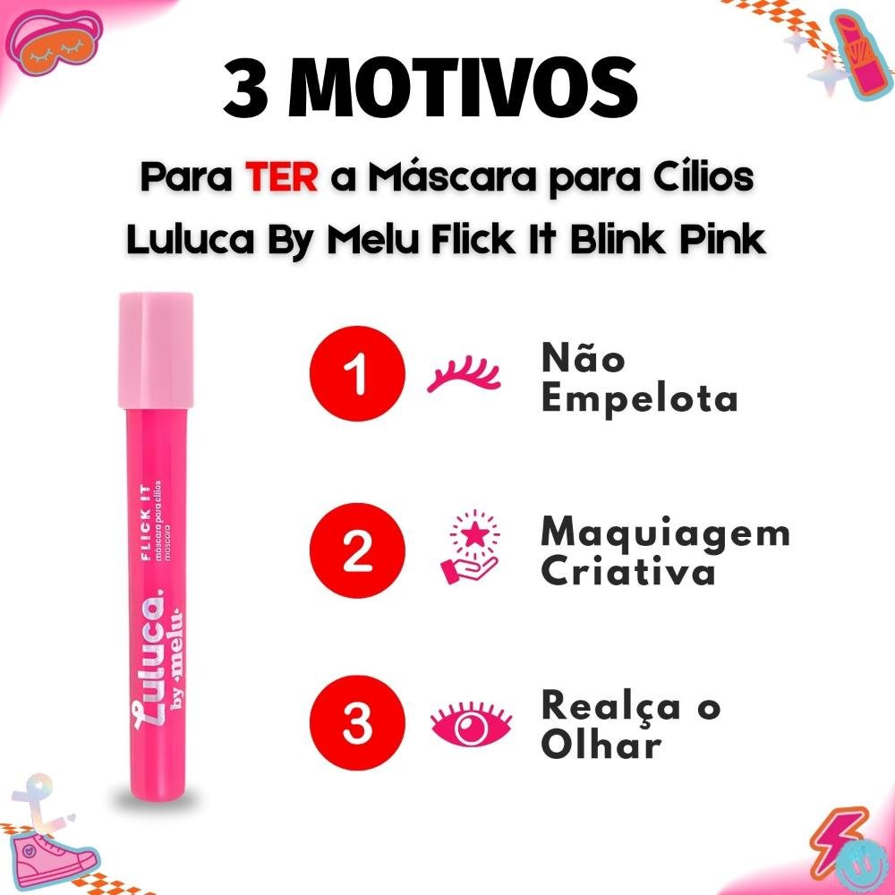 Máscara para Cílios Luluca By Melu Flick It Blink Pink Rr-E2003-1 Blink Pink 5
