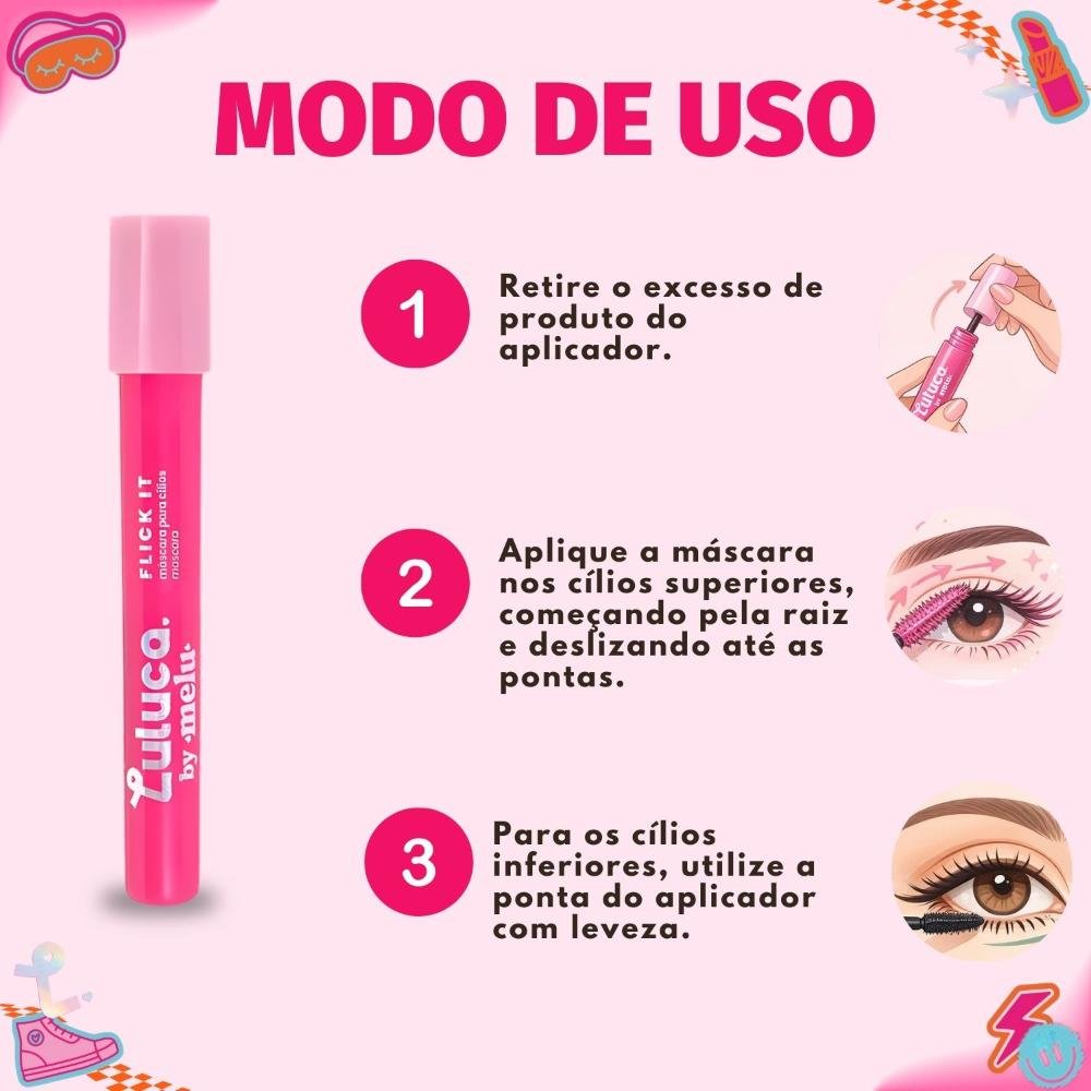 Máscara para Cílios Luluca By Melu Flick It Blink Pink Rr-E2003-1 Blink Pink 6