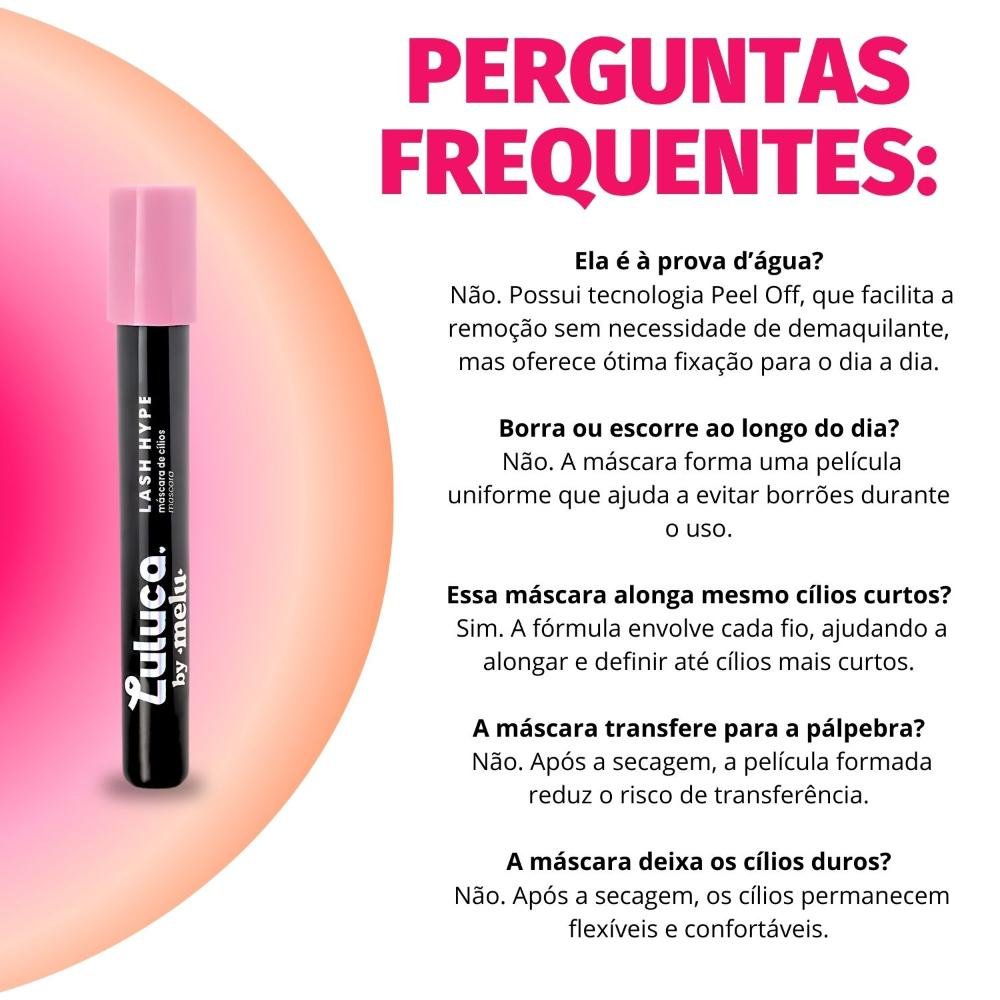Máscara de Cílios Luluca By Melu Lash Hype Everblack Rr-E2002 Everblack 7