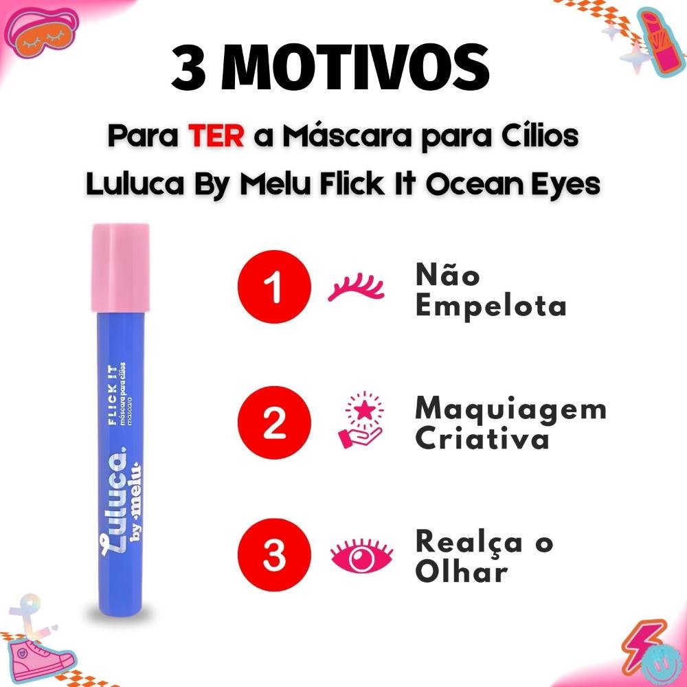 Máscara para Cílios Luluca By Melu Flick It Ocean Eyes Rr-E2003-2 Ocean Eyes 5