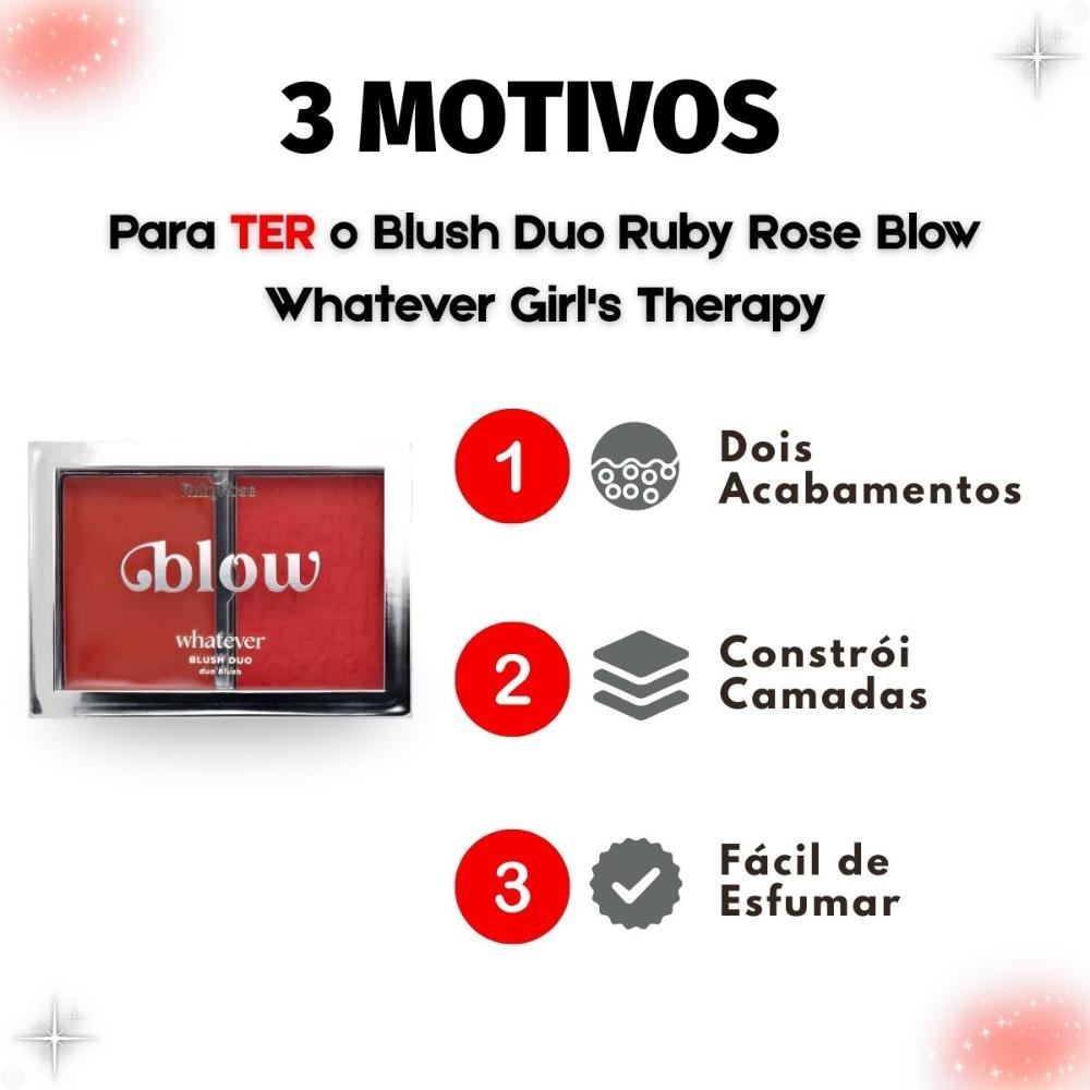 Blush Duo Ruby Rose Blow Whatever Girl's Therapy Hb-m05-5 ÚNICO 5