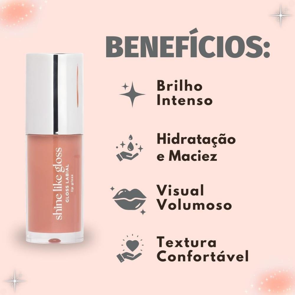 Gloss Labial Ruby Rose Blow Shine Like Gloss Sb10 Soft Shine Hb-l6408-1 Soft 2