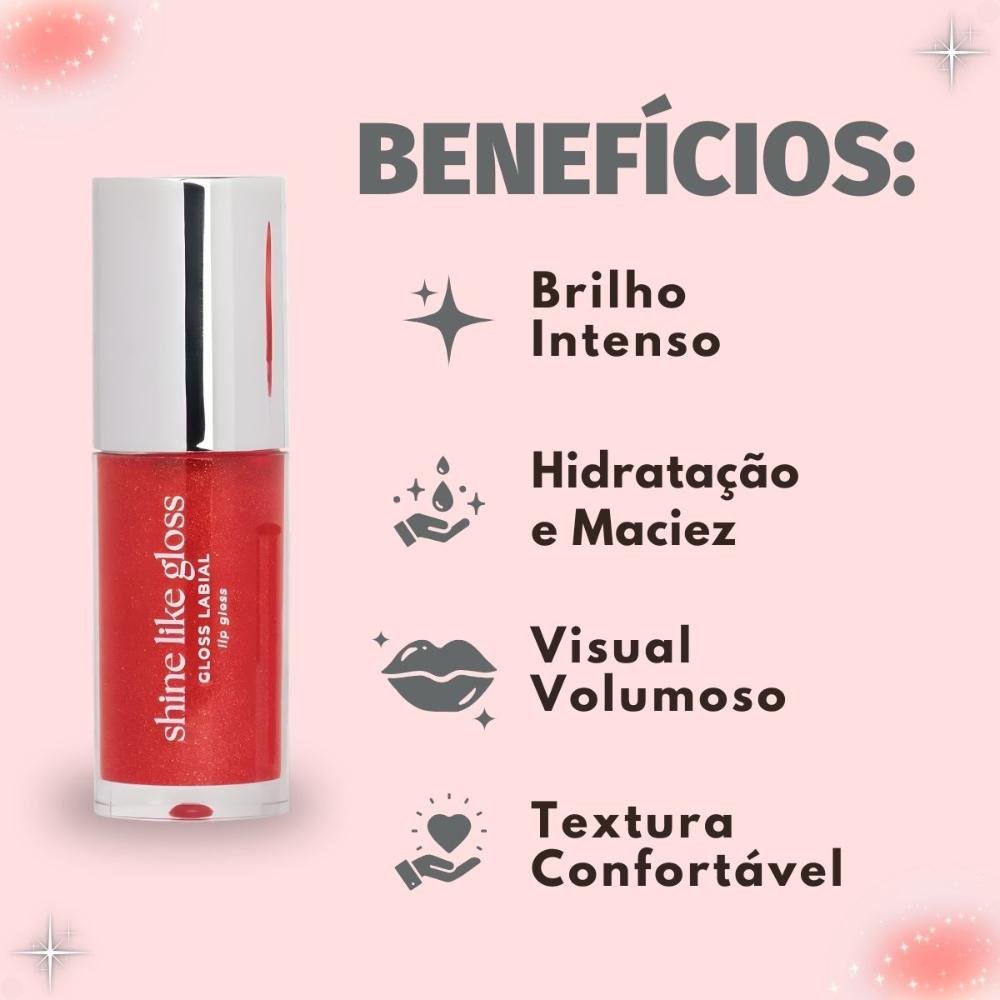 Gloss Labial Ruby Rose Blow Shine Like Gloss Sb40 Shy Shine Hb-l6408-4 Shy 2