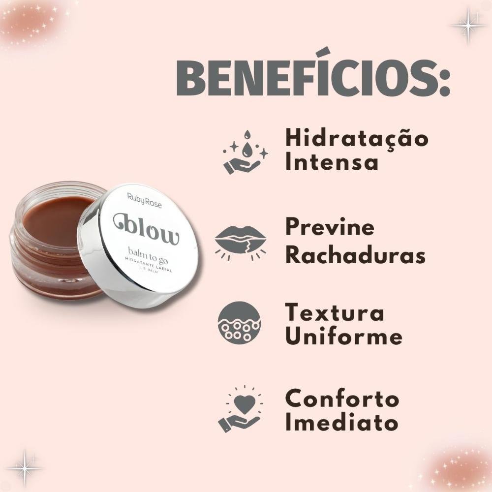 Hidratante Labial Ruby Rose Blow Balm To Go Bg10 Go To The Mall Hb-l6508-1 Go To The Mall 2