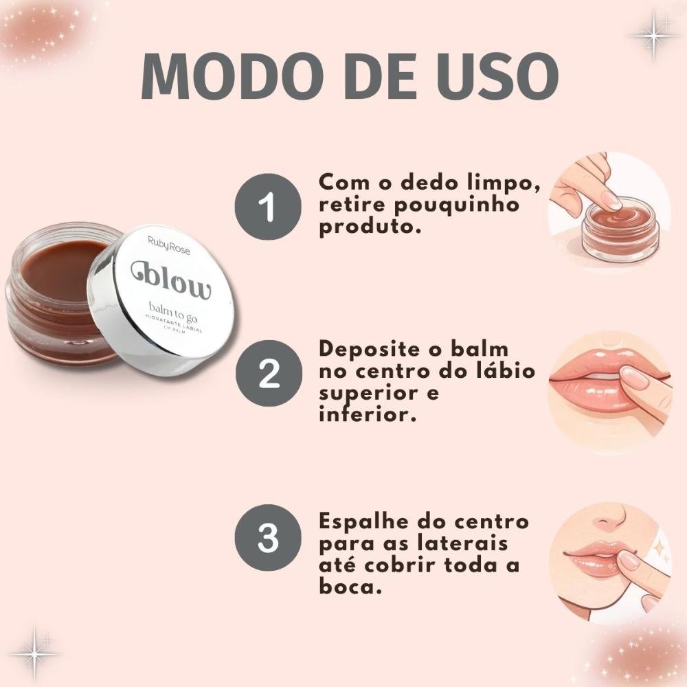 Hidratante Labial Ruby Rose Blow Balm To Go Bg10 Go To The Mall Hb-l6508-1 Go To The Mall 6