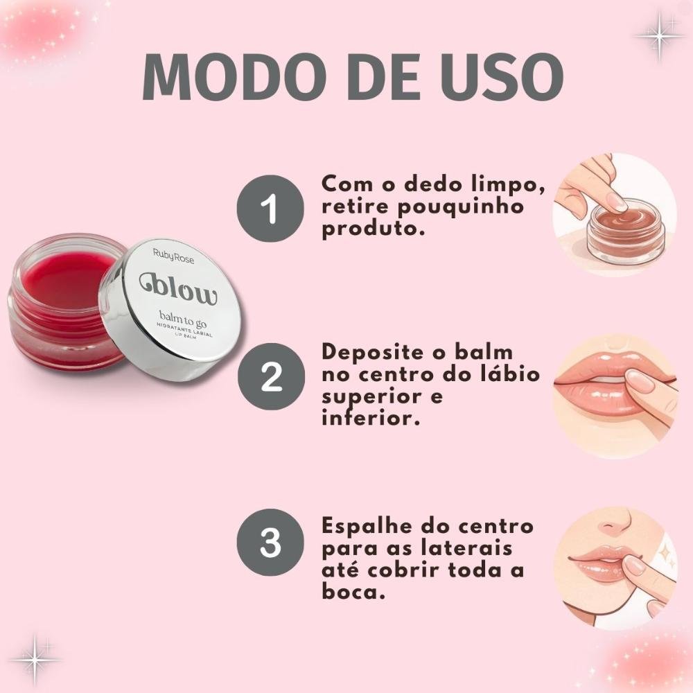 Hidratante Labial Ruby Rose Blow Balm To Go Bg30 Go To The Movies Hb-l6508-3 Go To The Movies 6