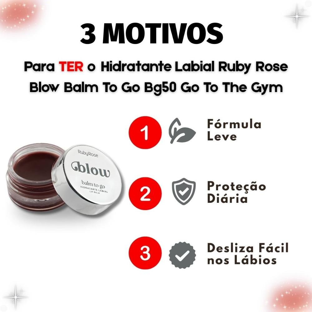 Hidratante Labial Ruby Rose Blow Balm To Go Bg50 Go To The Gym Hb-l6508-5 Go To The Gym 5