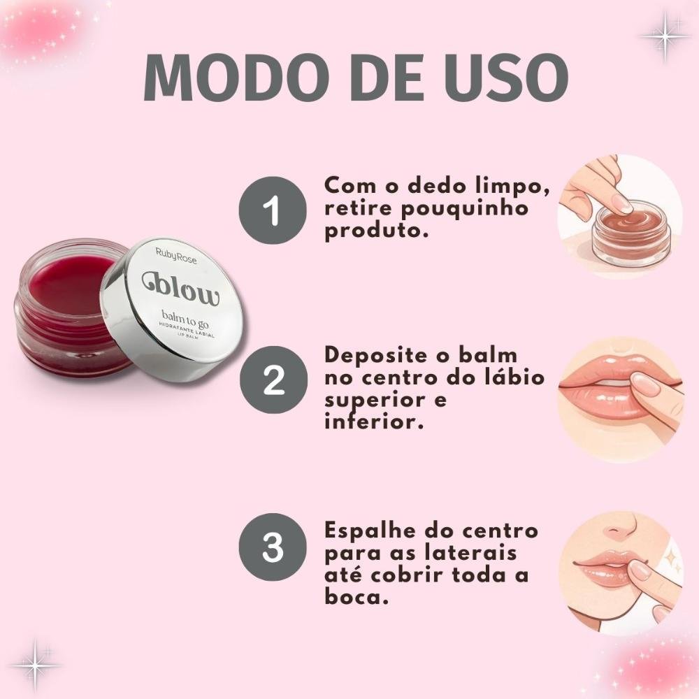 Hidratante Labial Ruby Rose Blow Balm To Go Bg60 Go To The Party Hb-l6508-6 Go To The Party 6