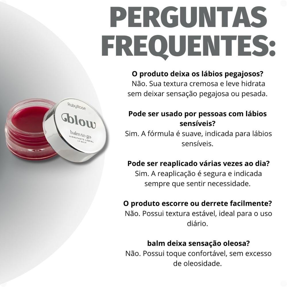 Hidratante Labial Ruby Rose Blow Balm To Go Bg60 Go To The Party Hb-l6508-6 Go To The Party 7