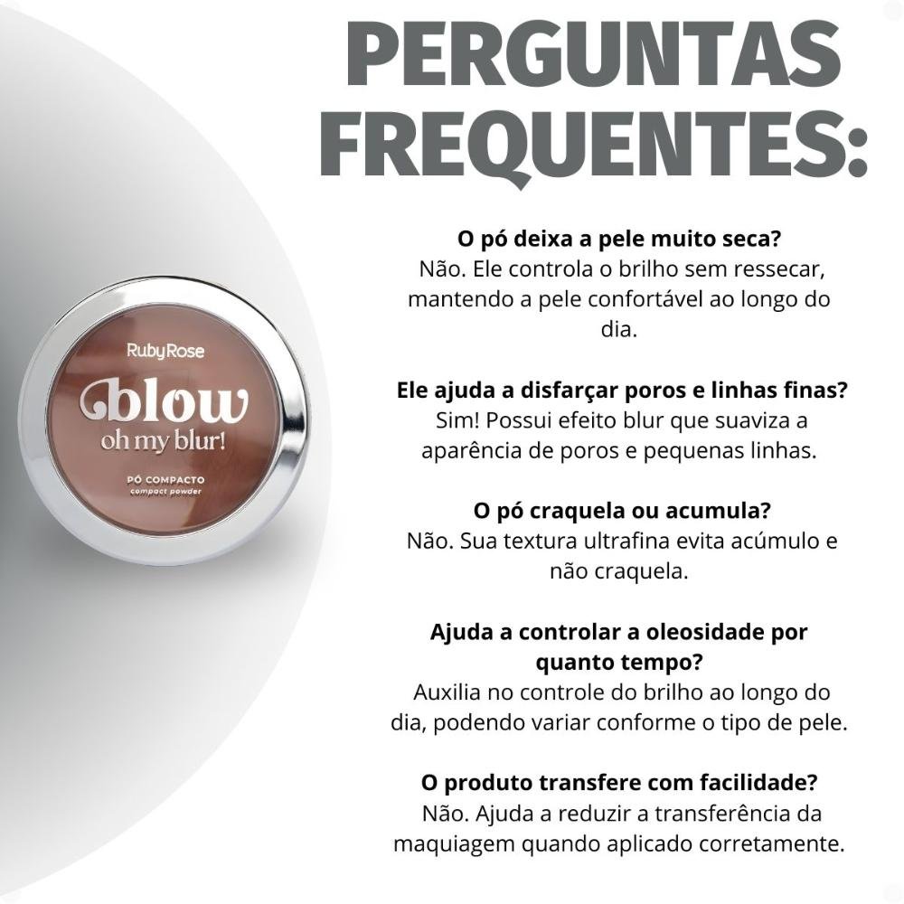Pó Compacto Ruby Rose Blow Oh My Blur! P-bw70 Hb-M405-7 Cor bw70 7