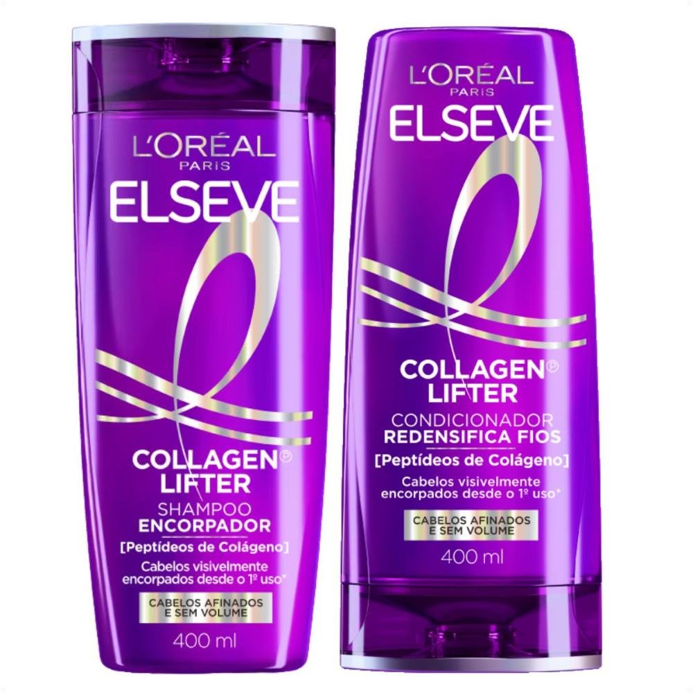 Kit Elseve Collagen Lifter: Shampoo Encorpador e Condicionador Redensifica 400ml ÚNICO 7