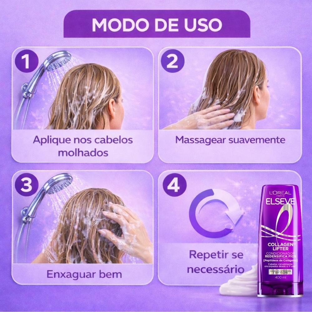 Condicionador Redensifica Fios Elseve Collagen Lifter 400ml 400ml 5