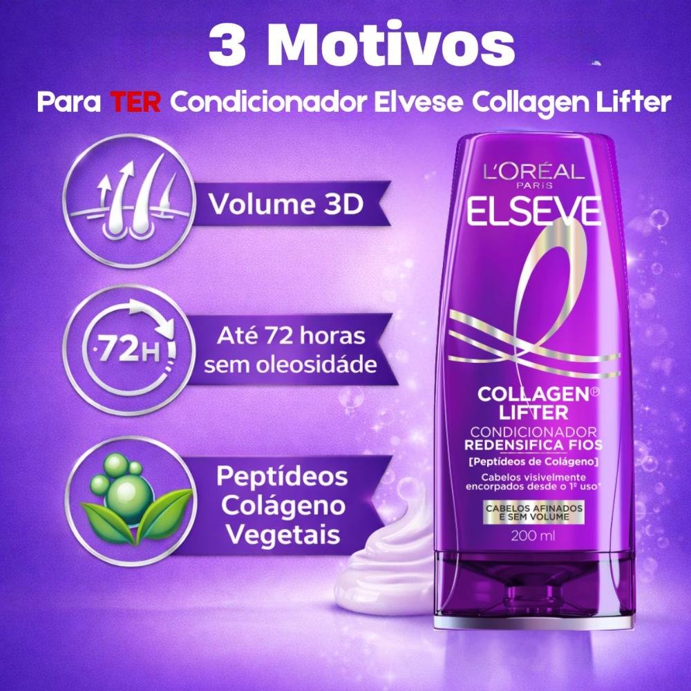 Condicionador Redensifica Fios Elseve Collagen Lifter 200ml 200ml 5