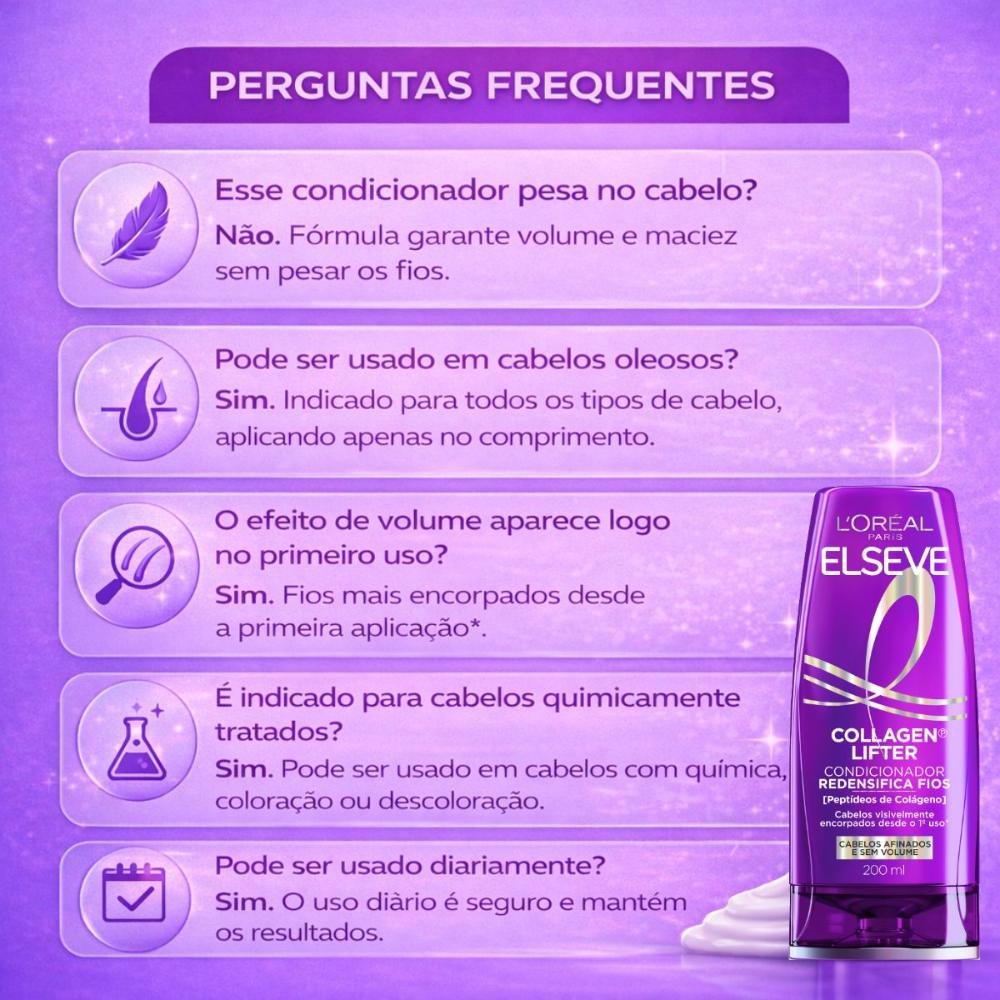 Condicionador Redensifica Fios Elseve Collagen Lifter 200ml 200ml 7