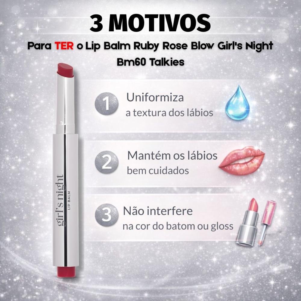 Lip Balm Ruby Rose Blow Girl's Night Bm60 Talkies Hb-l6512-6 Talkies 5