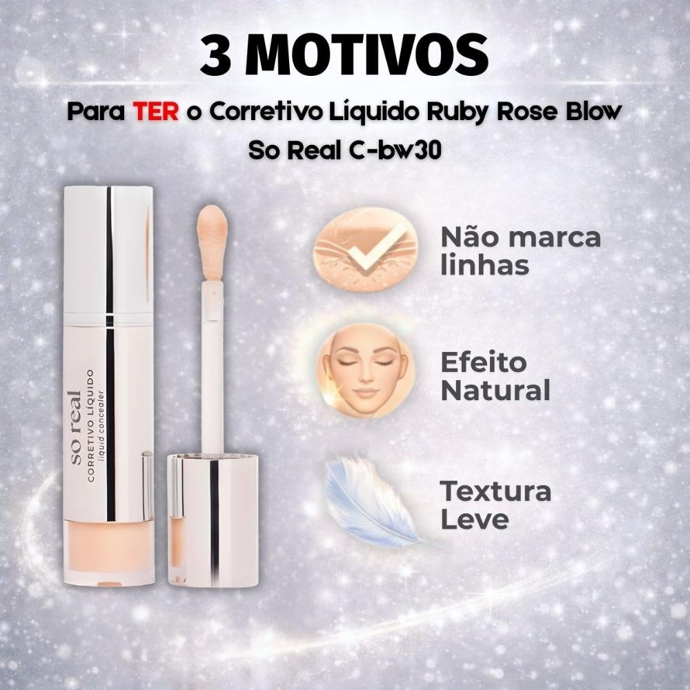 Corretivo Líquido Ruby Rose Blow So Real C-bw30 Hb-m604-3 Cor C-bw30 5