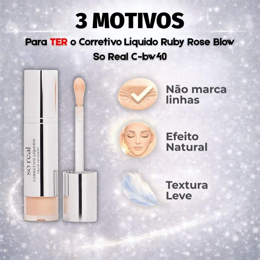 Corretivo Líquido Ruby Rose Blow So Real C-bw40 Hb-m604-4 Cor C-bw40 5