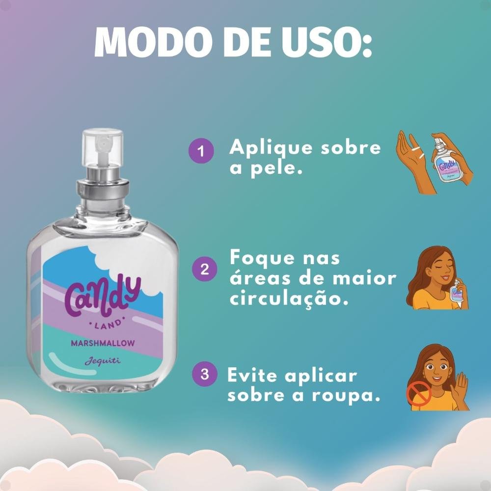 Desodorante Colônia Jequiti Teen Candy Land Marshmallow 25ml 25ml 5
