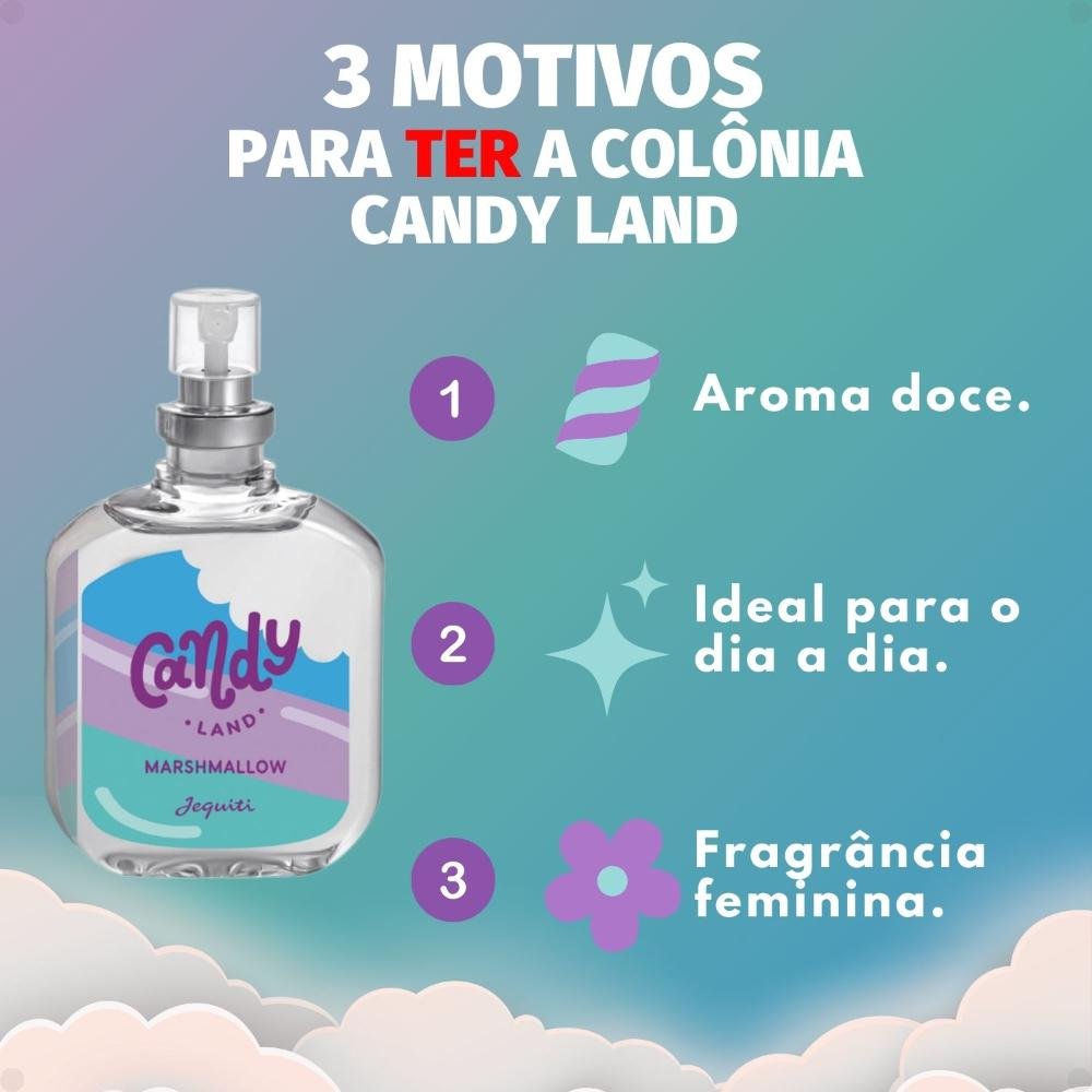 Desodorante Colônia Jequiti Teen Candy Land Marshmallow 25ml 25ml 6