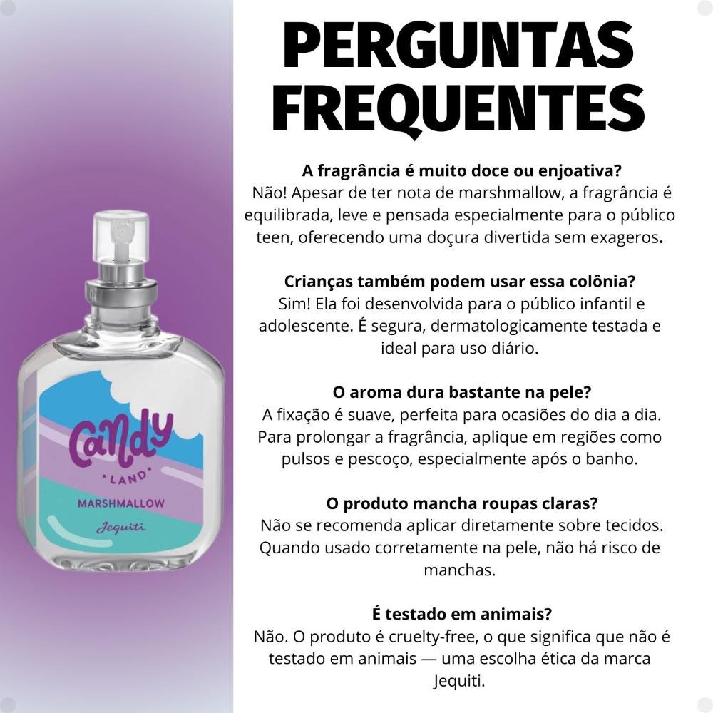 Desodorante Colônia Jequiti Teen Candy Land Marshmallow 25ml 25ml 7